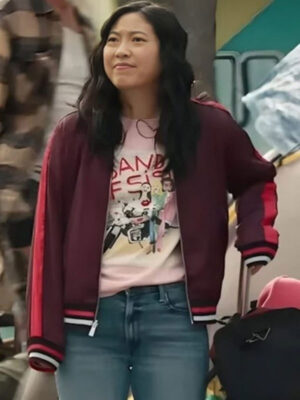 jackpot-awkwafina-maroon-bomber-jacket-2