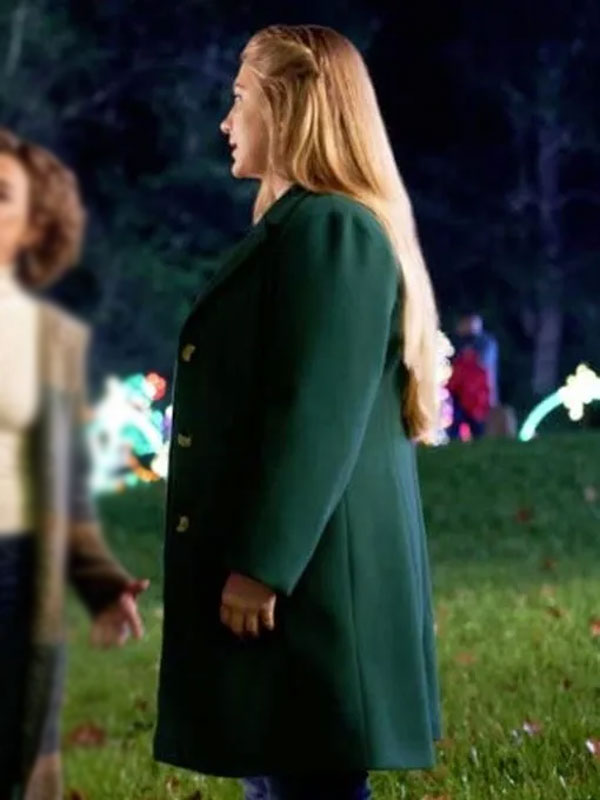 Jaicy Elliot My Southern Family Christmas Green Wool Coat