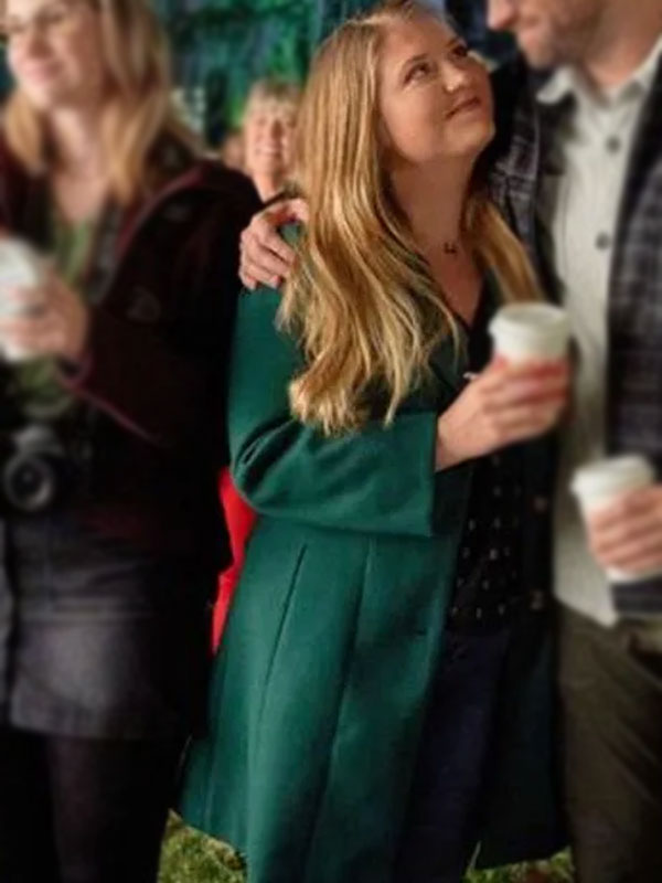 Jaicy Elliot My Southern Family Christmas Green Wool Coat