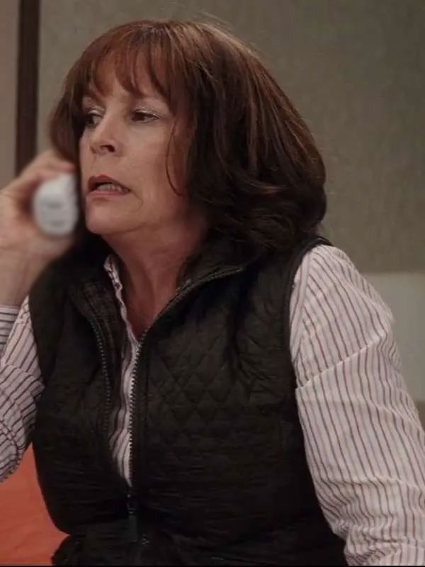 Jamie Lee Curtis Christmas with the Kranks Black Quilted Vest