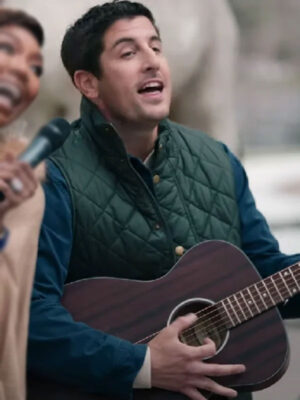 Jason Biggs Best Christmas Ever Green Puffer Vest