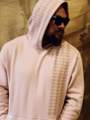 Jason Momoa Oversized Pink Black Pullover Hoodie