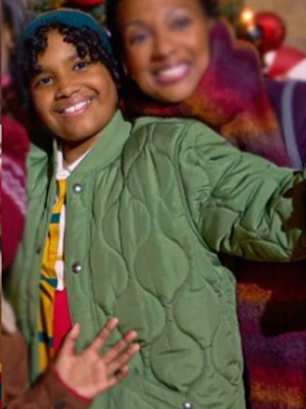 Jayd Deroche Christmas With A Kiss Green Quilted Jacket
