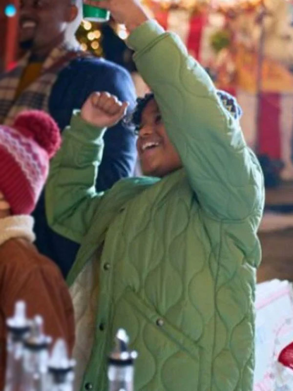 Jayd Deroche Christmas With A Kiss Green Quilted Jacket