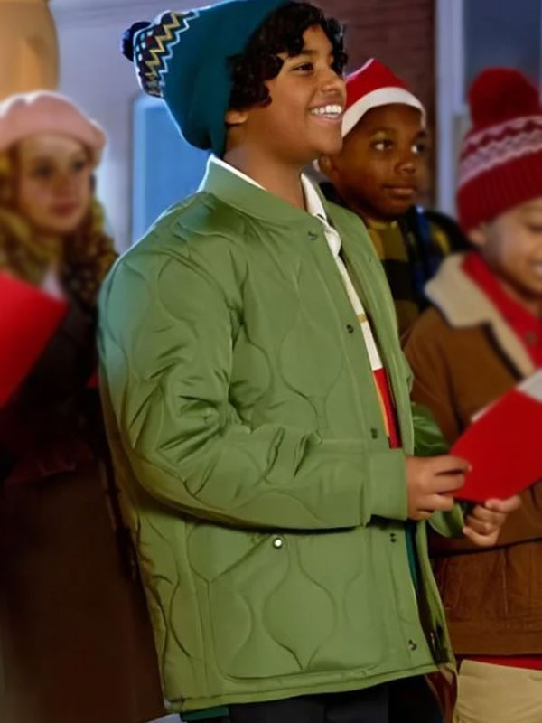 Jayd Deroche Christmas With A Kiss Green Quilted Jacket