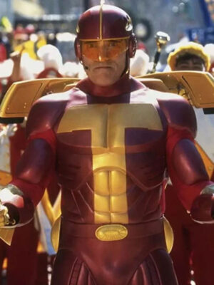 Jingle All the Way Turbo Man Costume Leather Jacket