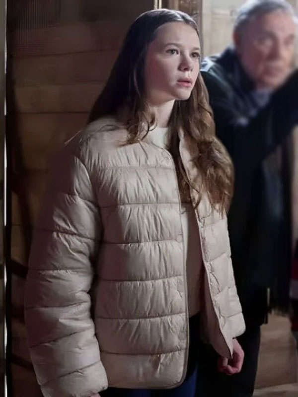 Juliette Hawk Mystery on Mistletoe Lane Pink Puffer Jacket