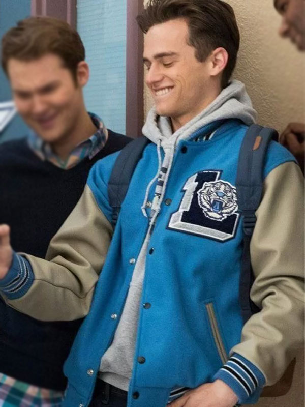 Justin Foley 13 Reasons Why Baseball Varsity Jacket