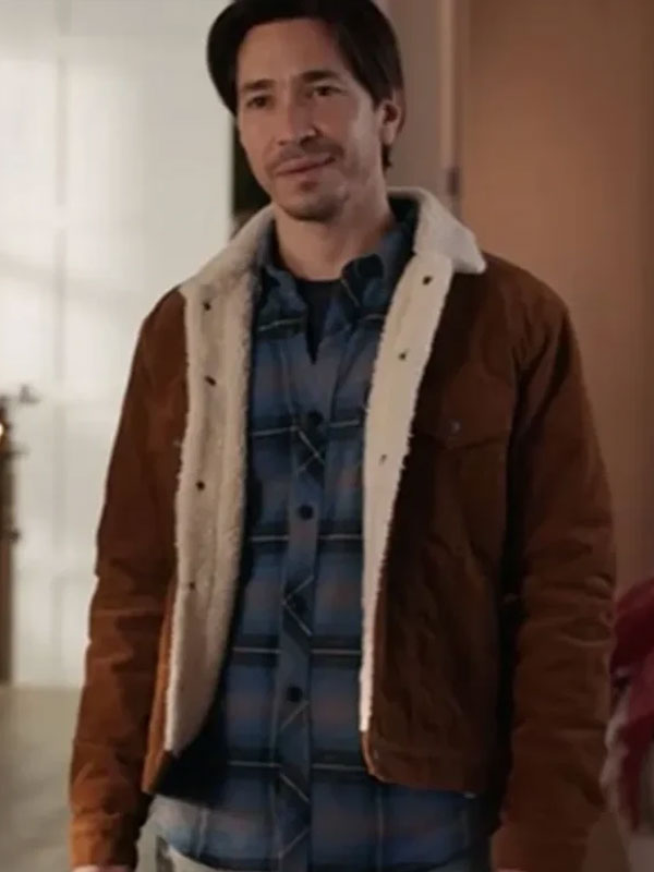Justin Long Christmas with the Campbells Suede Leather Jacket