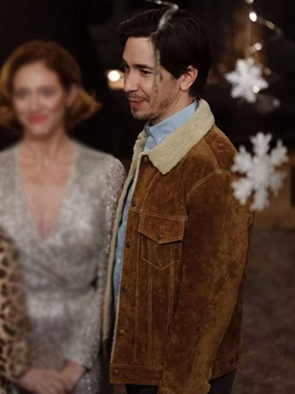 Justin Long Christmas with the Campbells Suede Leather Jacket