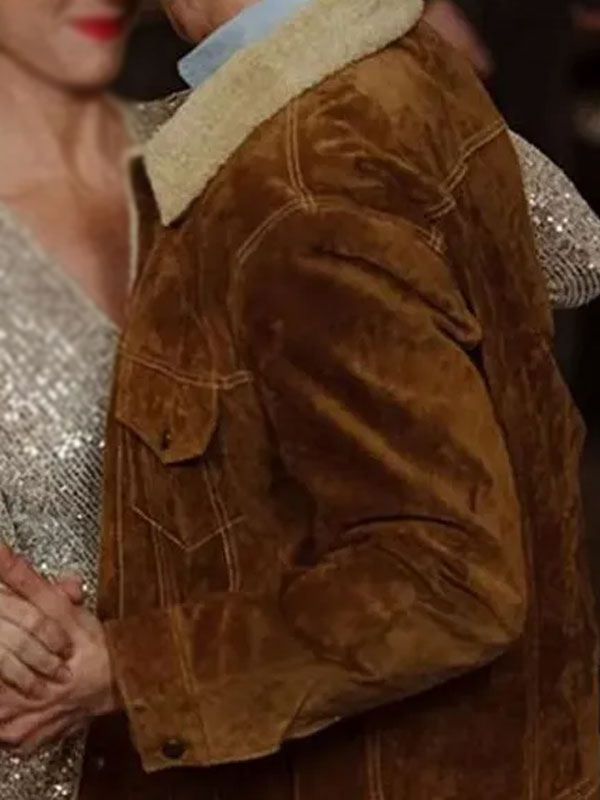 Justin Long Christmas with the Campbells Suede Leather Jacket