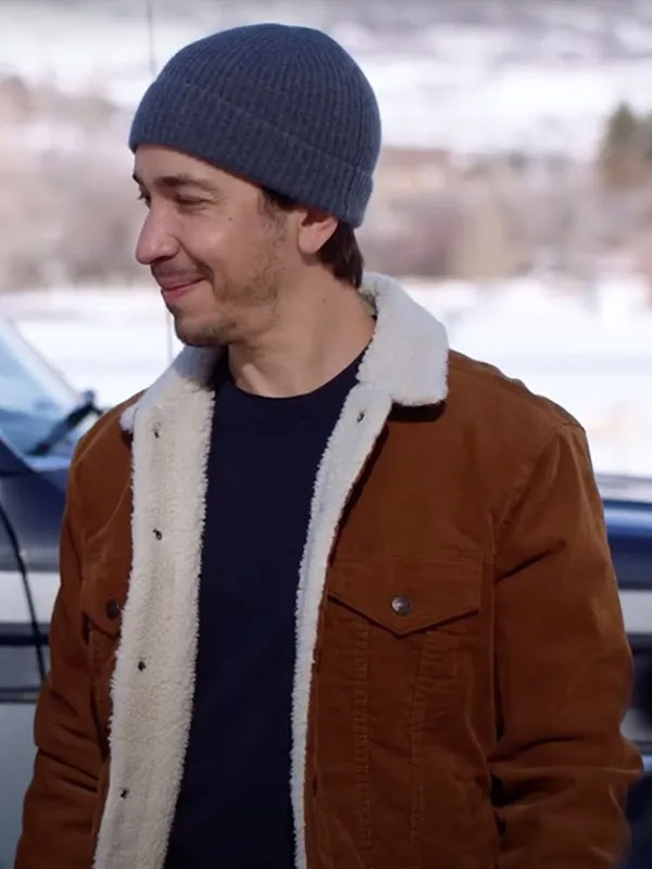 Justin Long Christmas with the Campbells Suede Leather Jacket