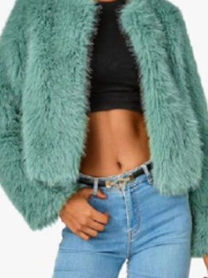 kaitlin-olson-high-potential-s01-teal-fur-jacket-1