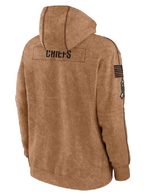 Kansas City Chiefs Salute To Service Brown Pullover Hoodie