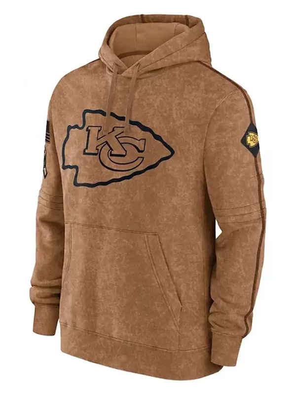 Kansas City Chiefs Salute To Service Brown Pullover Hoodie