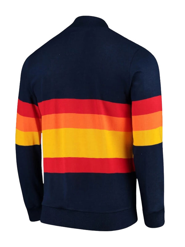 Kate Upton Astros Blue Rainbow Stripe Jacket