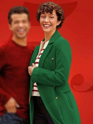 Katie Findlay 2024 The 5-Year Christmas Party Green Coat