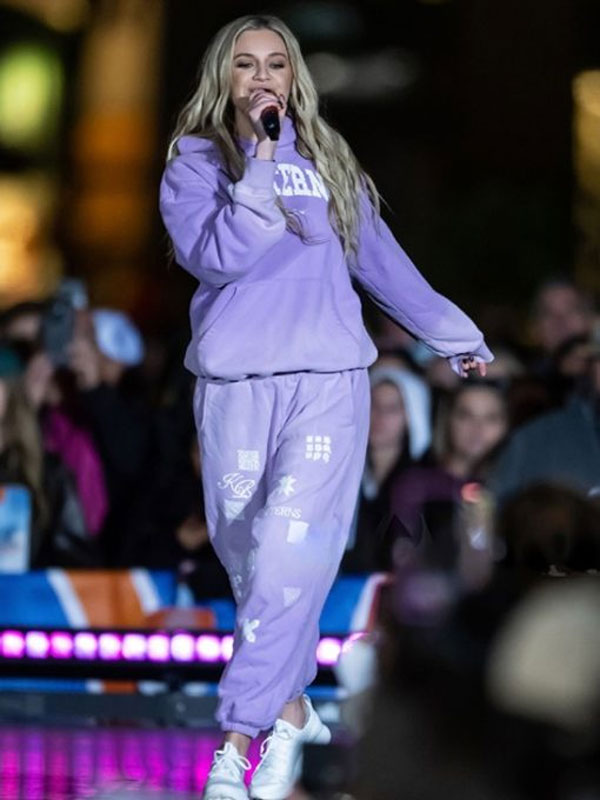 Kelsea Ballerini Purple Pullover Tracksuit