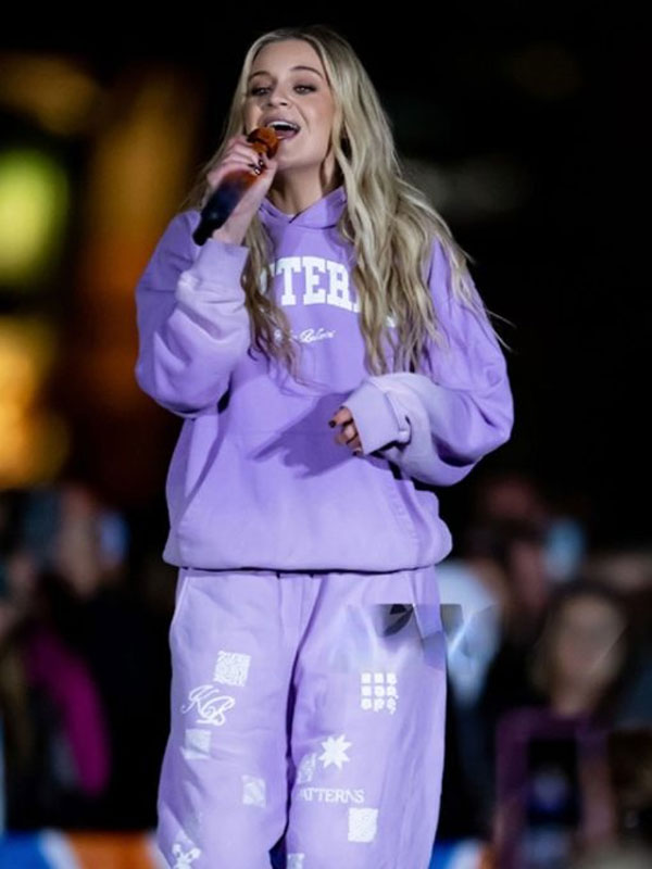 Kelsea Ballerini Purple Pullover Tracksuit