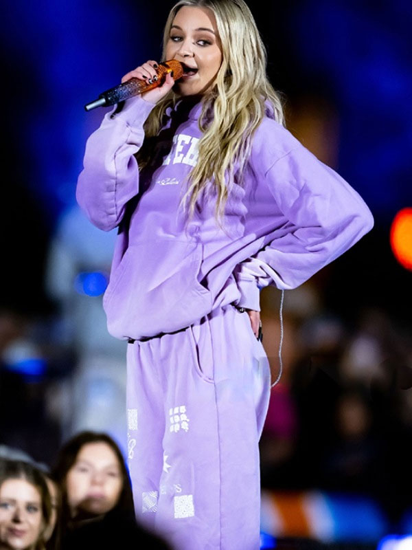Kelsea Ballerini Purple Pullover Tracksuit