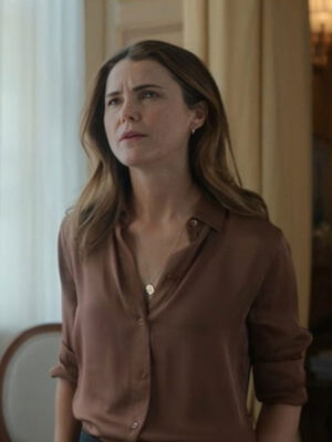 Keri Russell The Diplomat S02 Down Brown Shirt