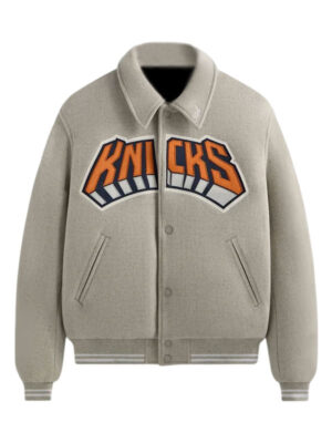 Kith New York Knicks Wings Coaches Grey Wool Jacket