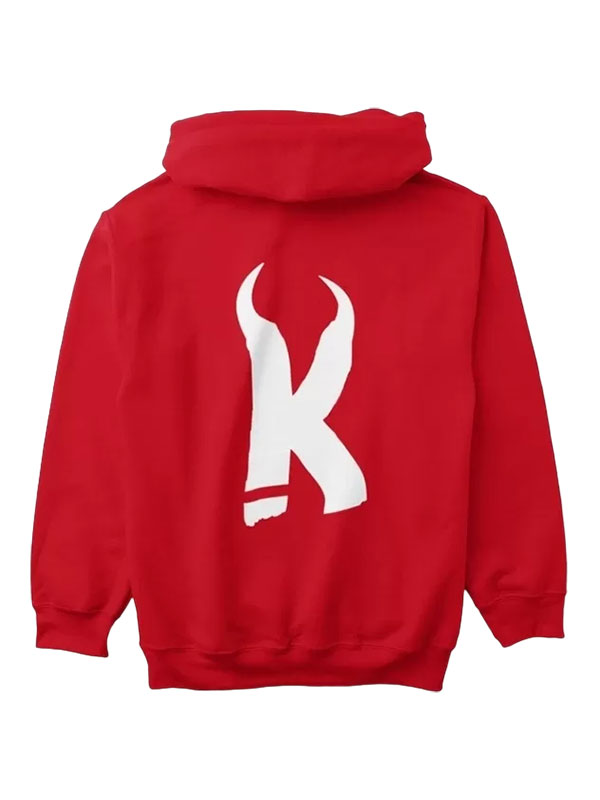 Kozy Mafia Red Fleece Pullover Hoodie