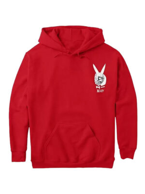 Kozy Mafia Red Fleece Pullover Hoodie