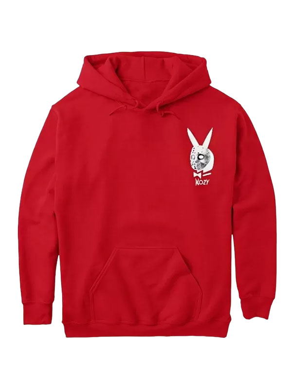 Kozy Mafia Red Fleece Pullover Hoodie