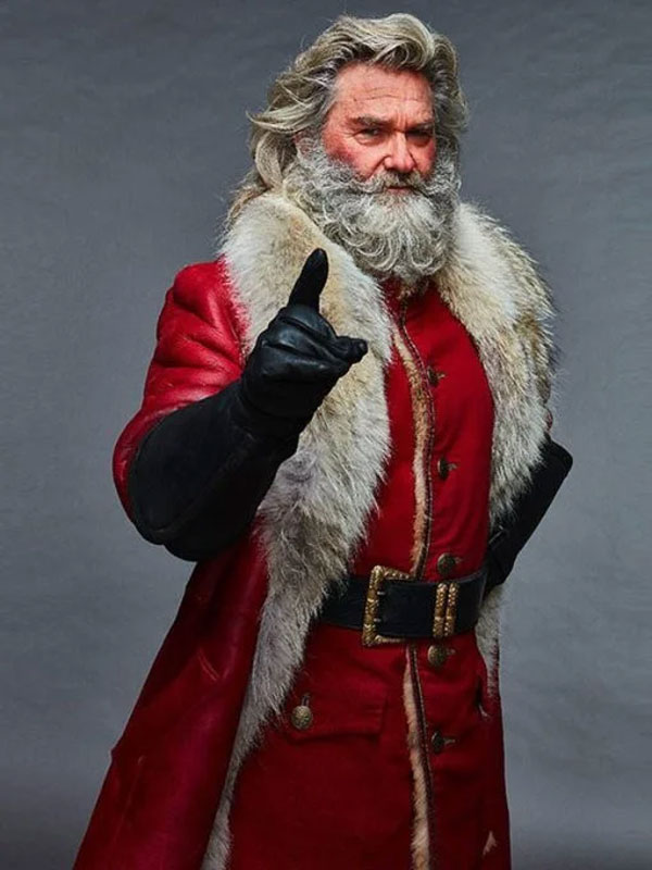 Kurt Russell The Christmas Chronicles Red Leather Coat