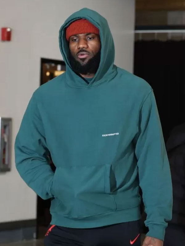 LeBron James Uninterrupted Teal Color Pullover Hoodie