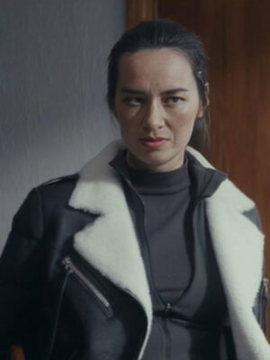 Levels Cara Gee Shearling Black Jacket