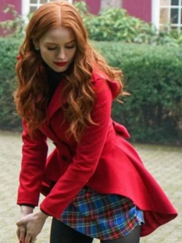 Madelaine Petsch Cheryl Blossom Riverdale S03 Red Wool Coat
