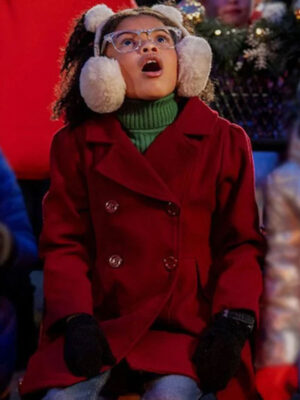 Madison Skye Validum Best Christmas Ever Red Wool Coat