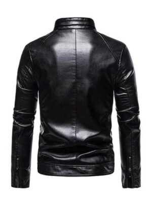 mens-black-biker-stand-collar-leather-jacket-1