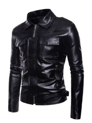 mens-fashion-motorcycle-black-biker-leather-jacket-1