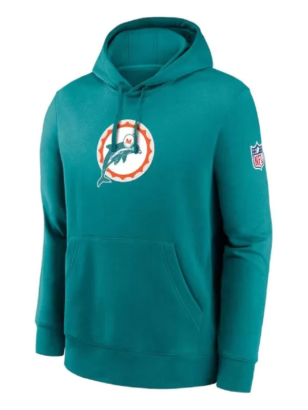 Mike McDaniel Miami Dolphins Blue Pullover Hoodie