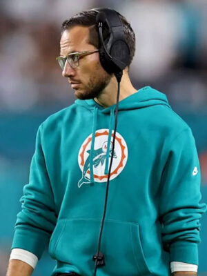 Mike McDaniel Miami Dolphins Blue Pullover Hoodie