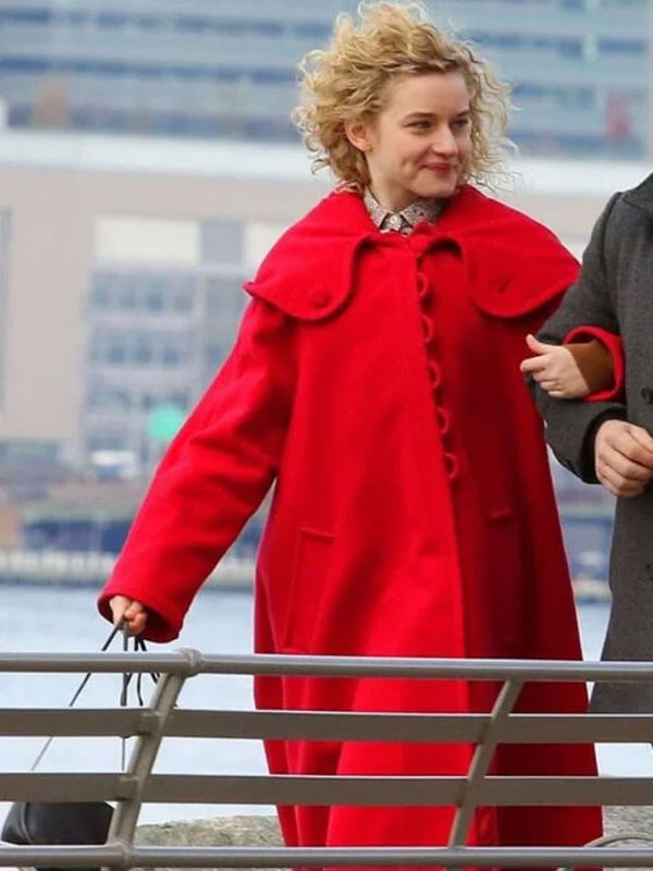 Modern Love Julia Garner Red Wool Coat