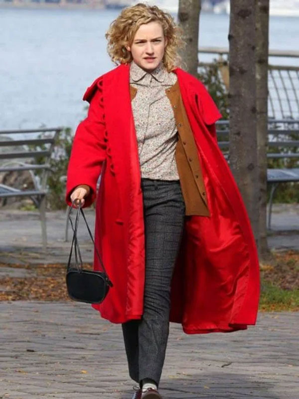 Modern Love Julia Garner Red Wool Coat