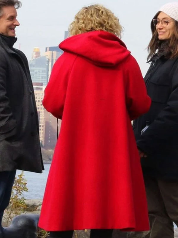 Modern Love Julia Garner Red Wool Coat