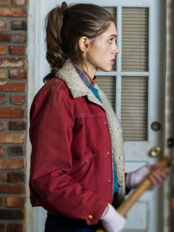 Nancy Wheeler Stranger Things Red Shearling Jacket
