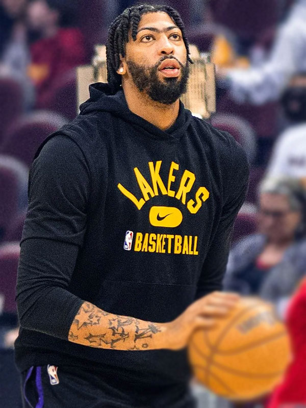 NBA Anthony Davis Lakers Basketball Black Pullover Hoodie