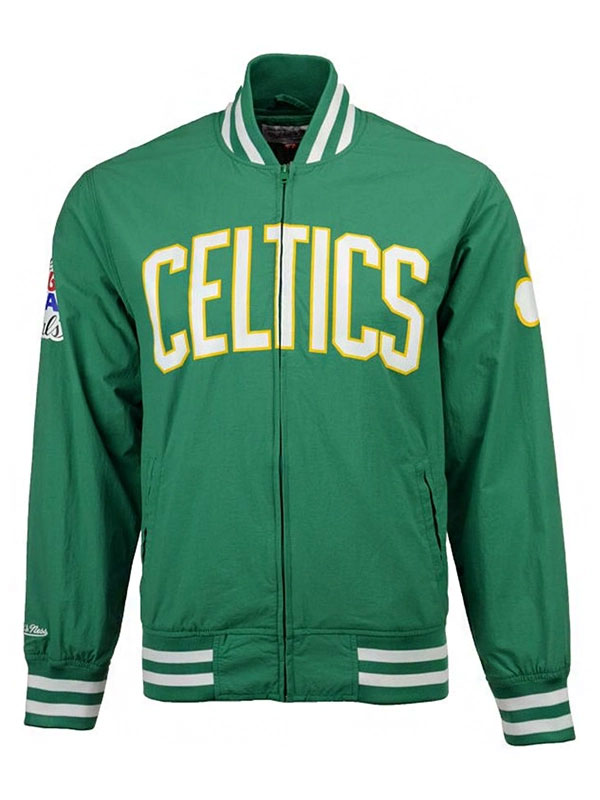 NBA Boston Celtics Warm Up Green Bomber Jacket