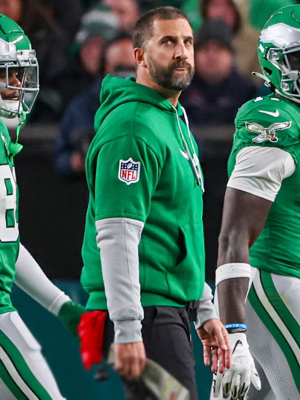 NFL Nick Sirianni Eagles Kelly Green Pullover Hoodie