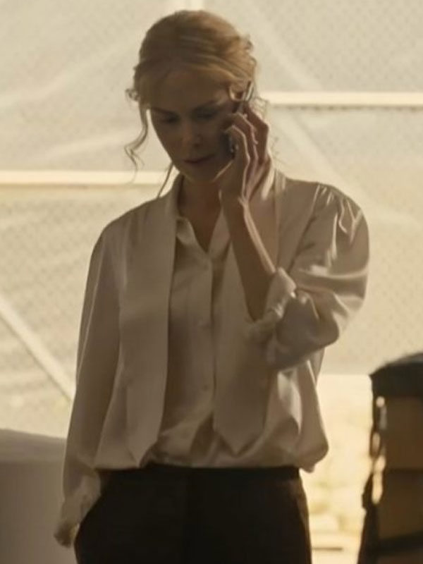 Nicole Kidman Special Ops Lioness S2 White Silk Shirt