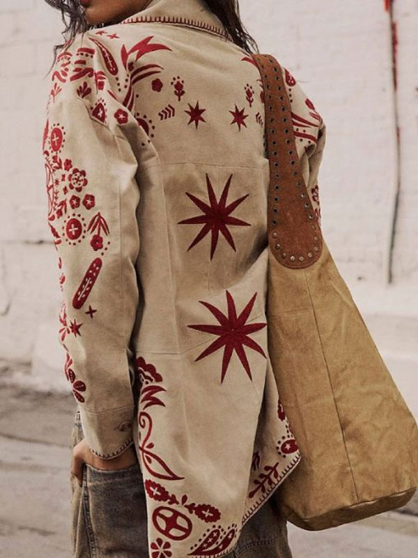 Only Murders in the Building Loretta Durkin Beige Embroidered Jacket