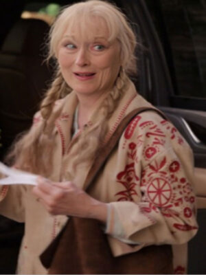 Only Murders in the Building Loretta Durkin Beige Embroidered Jacket