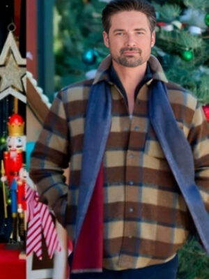 Our Holiday Story Warren Christie Brown Plaid Wool Jacket