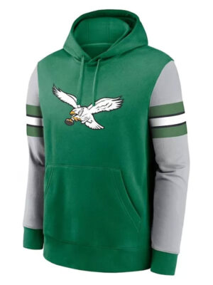 Philadelphia Eagles Club Green Grey Pullover Hoodie